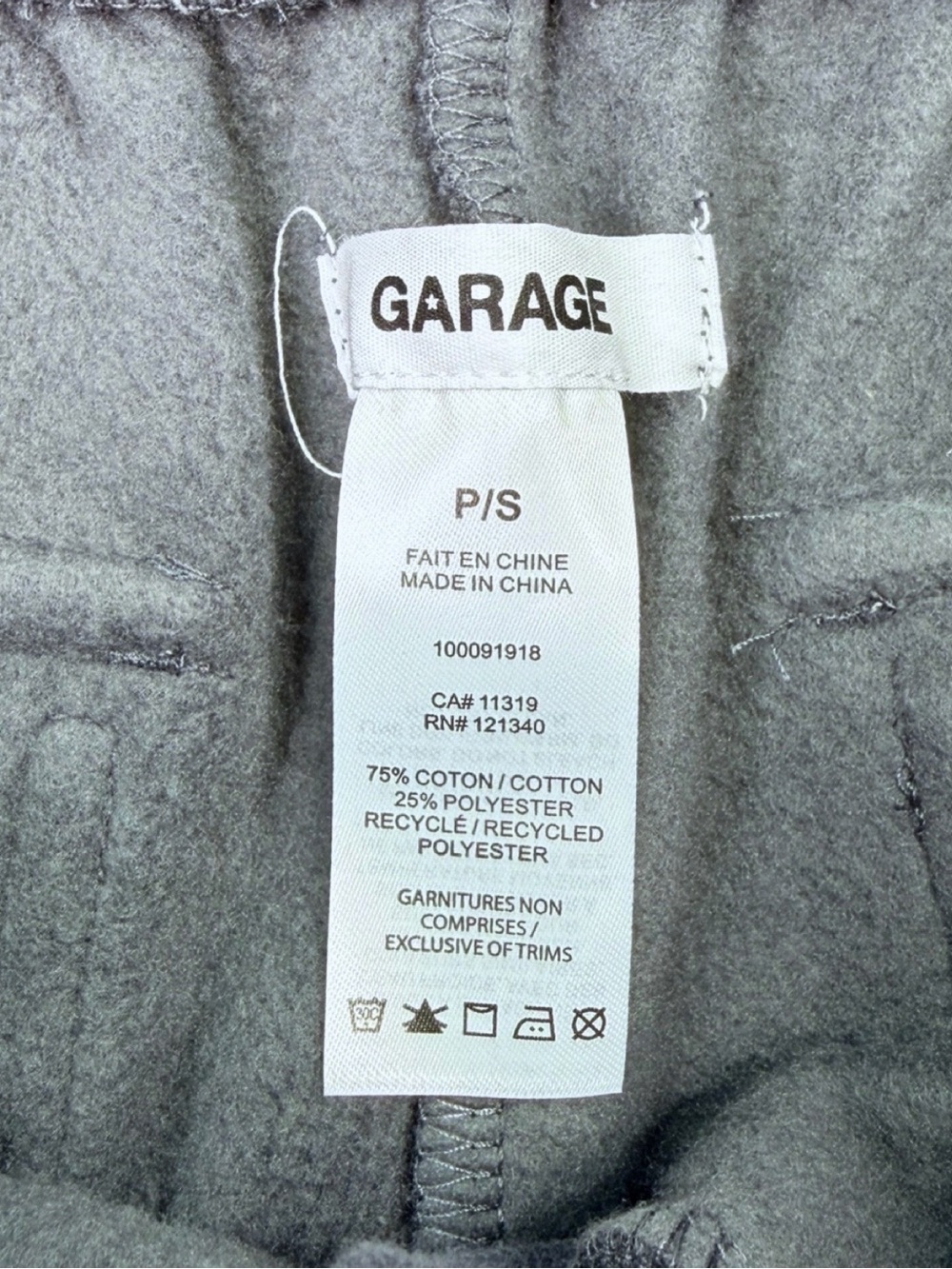 GARAGE Ultra Fleece Cargo Straight Pants - Size Small - Burnt Ash - Picture 7 of 10
